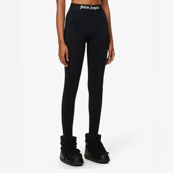 Palm Angels Logo Tape Elastic Waist Leggings - Picture 4 of 4